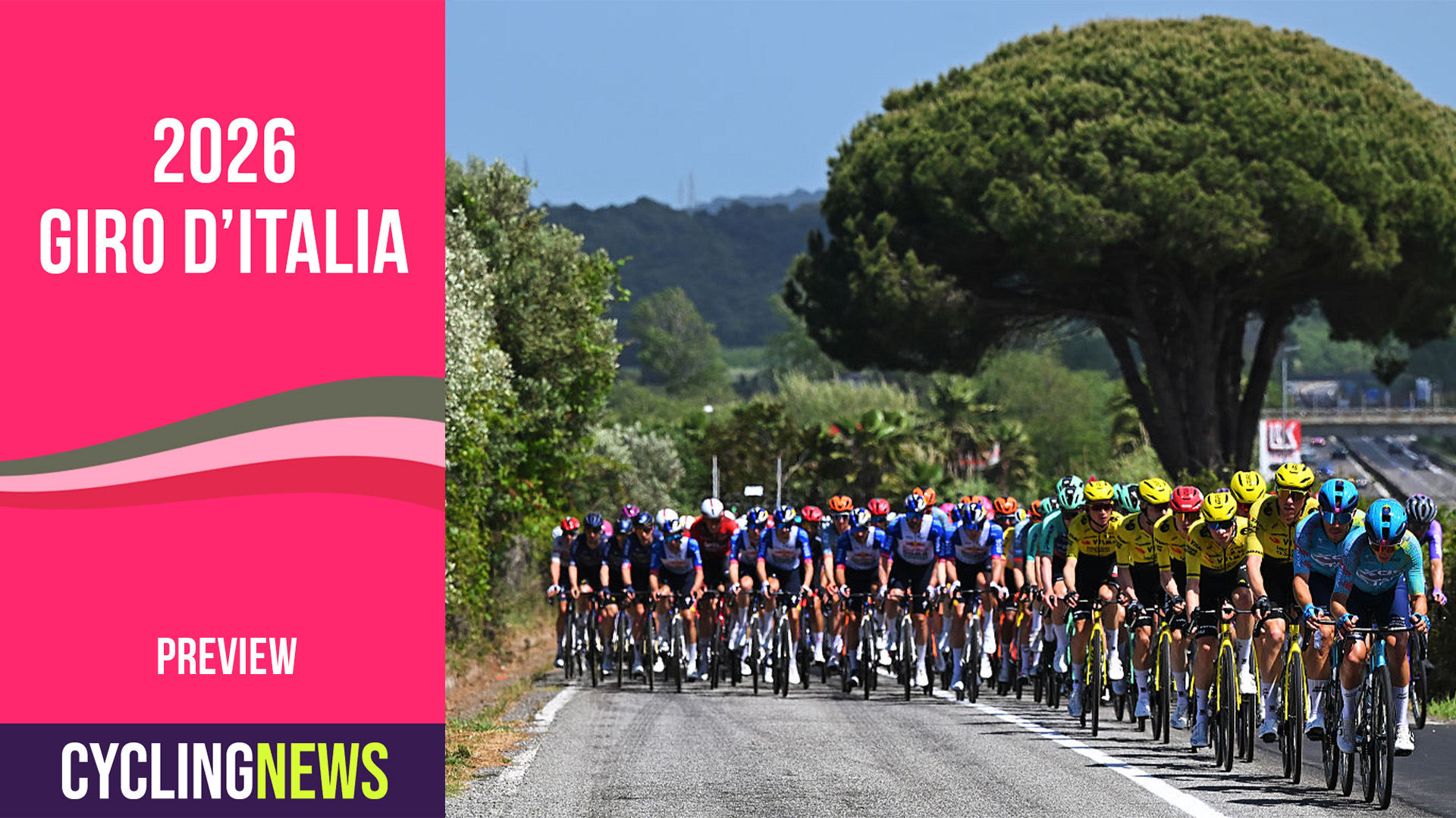 COSENZA, ITALY - MAY 12: A general view of the peloton competing during the 109th Giro d'Italia 2026, Stage 4 a 138km stage from Catanzaro to Cosenza / #UCIWT / on May 12, 2026 in Cosenza, Italy. (Photo by Tim de Waele/Getty Images)Giro d'Italia 2026 stage 5 by Gettin Images