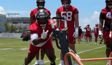 Rueben Bain Jr. shows the NFL made a mistake letting him fall to the Buccaneers in his first practice