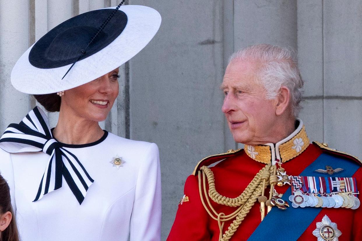 Kate Middleton and King Charles at Trooping the Colour on June 15, 2024Credit: Getty