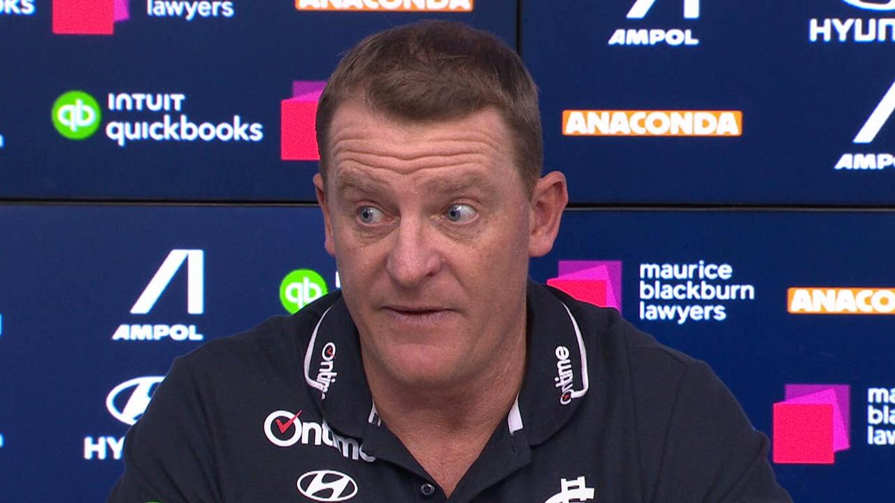 Michael Voss press conference after Carlton loss to St Kilda, video