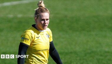 Trailfinders' Meg Jones during the Premiership Women's Rugby match between Exeter Chiefs and Ealing Trailfinders