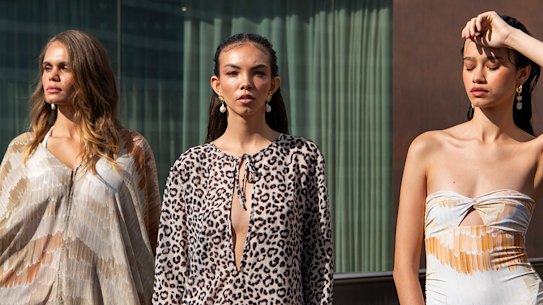 A story on what buyers are looking for from Australian Fashion Week.
This photo shows the colour and storytelling in First Nations models Claire and Kaleema and Billie Jean label van
Ermel Scherer
11th May 2026
SMH ONLY
Photo: STEVEN SIEWERT