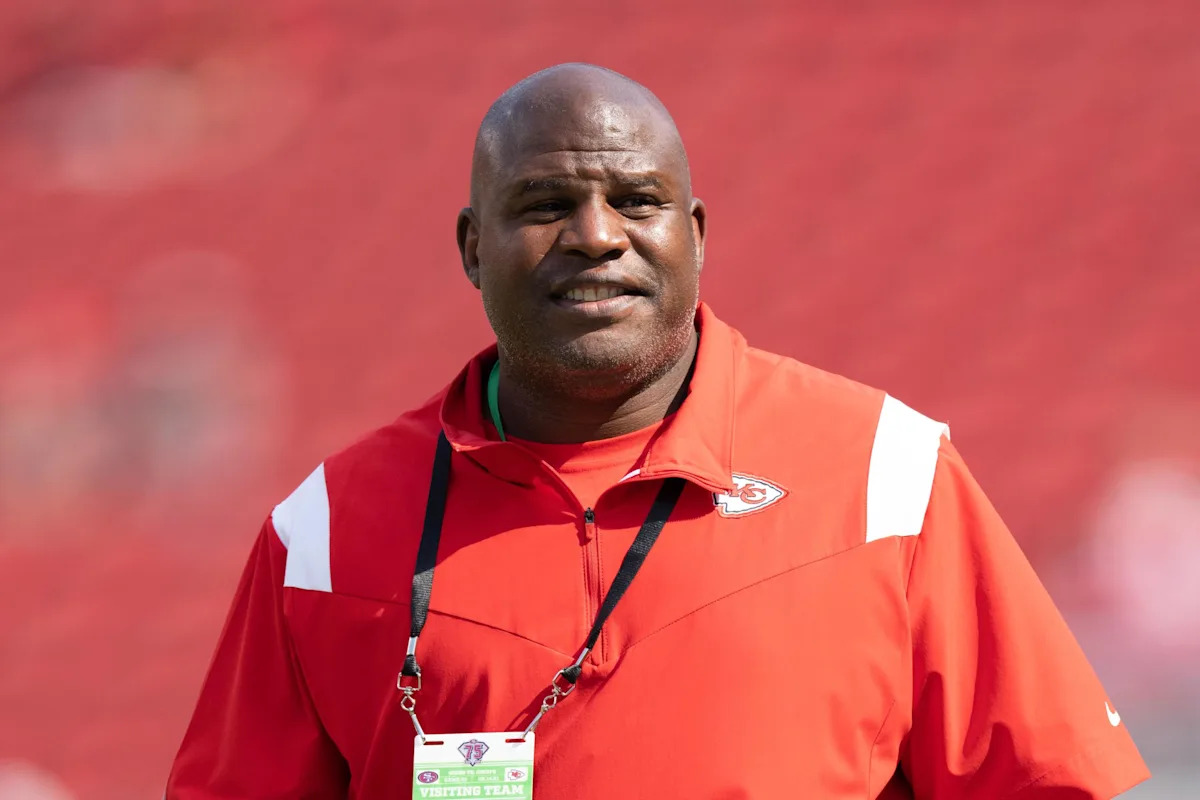 Eric Bieniemy, Mike Bradway represent the Kansas City Chiefs during a special opportunity at the NFL Owners Meetings in Orlando