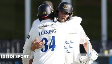 Sussex players celebrate victory