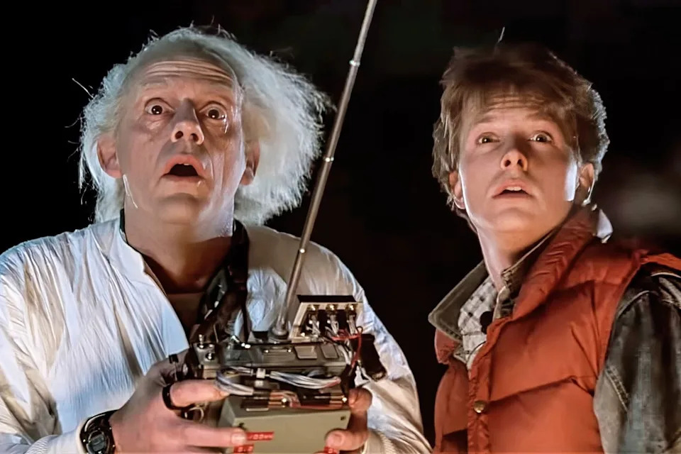 Christopher Lloyd and Michael J. Fox in 'Back to the Future' (1985)Credit: Universal Pictures/Courtesy Everett Collection