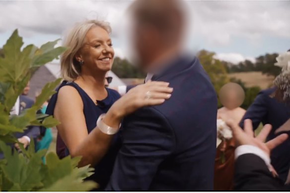 McKenzie at her son’s wedding in Tasmania in 2023.