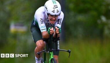 Jaume Guardeno in action at the  Boucles de la Mayenne in 2024