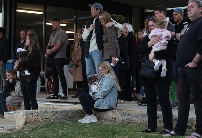 It was sombre scenes among the community. 