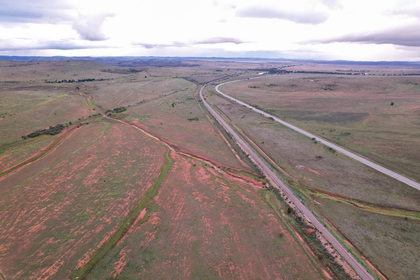 An overhead view of the landscape near Peterborough.