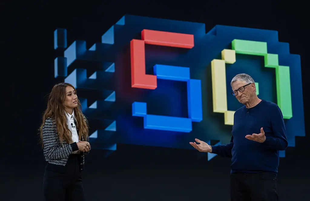 Bill Gates predicted only three jobs would survive the AI takeover in the workplace (Photo by Stephen Brashear/Getty Images)