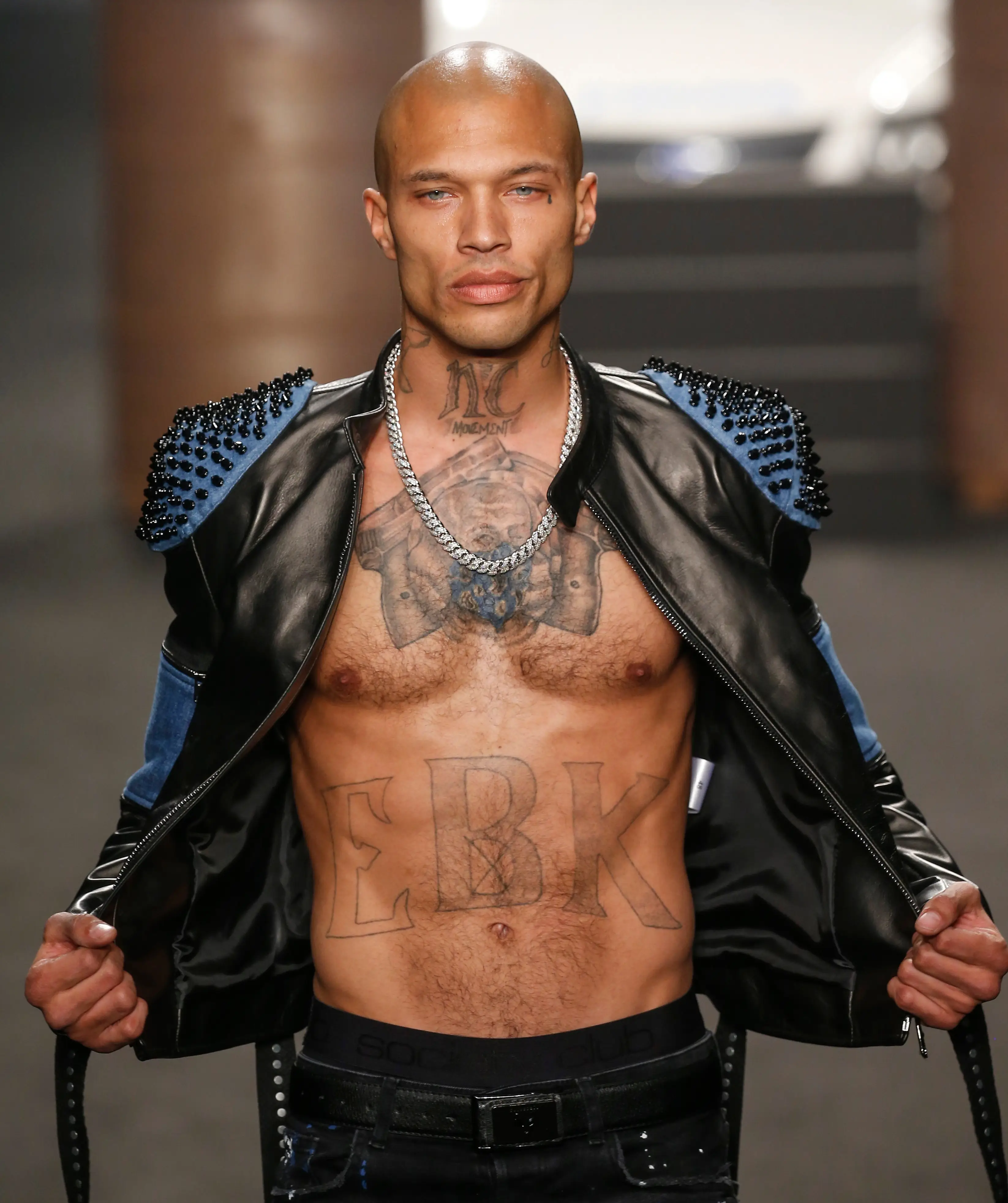 He swapped correctional institutions for catwalks upon his release from jail (WWD/Penske Media via Getty Images)
