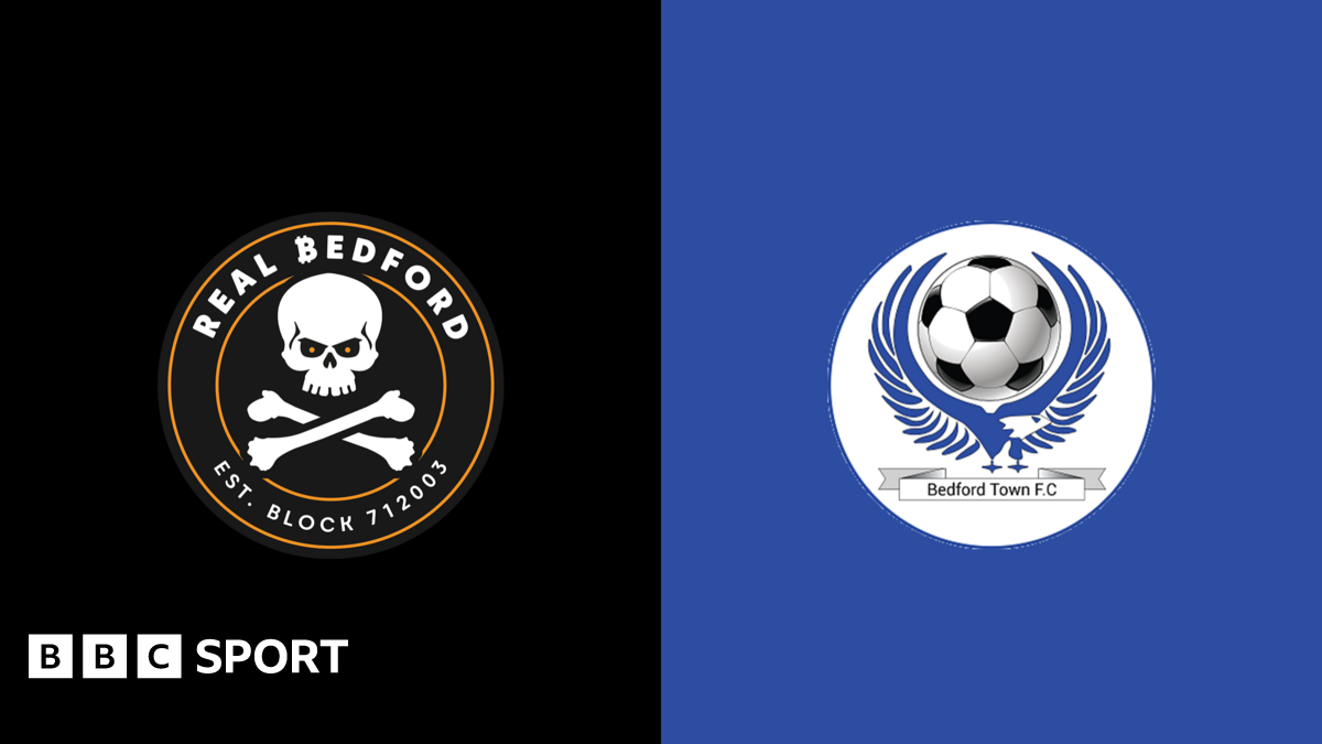 Real Bedford and Bedford Town badges