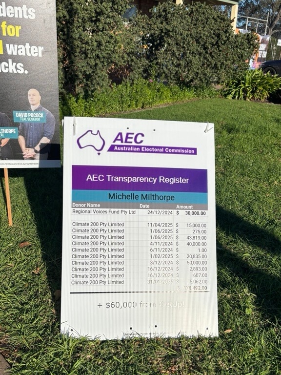 Signage claiming to be from the electoral commission.
