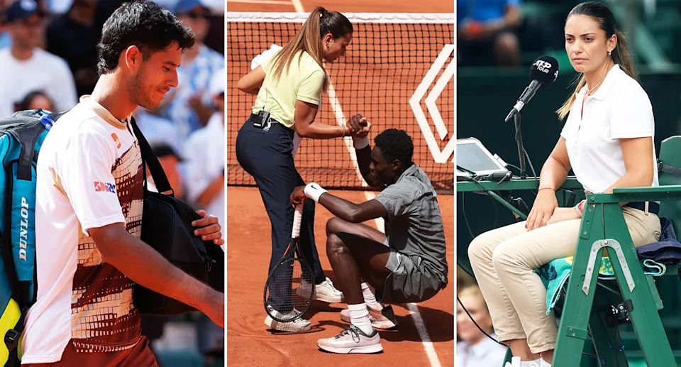 Adolfo Daniel Vallejo, Ana Carvalho and Moise Kouame at the French Open.