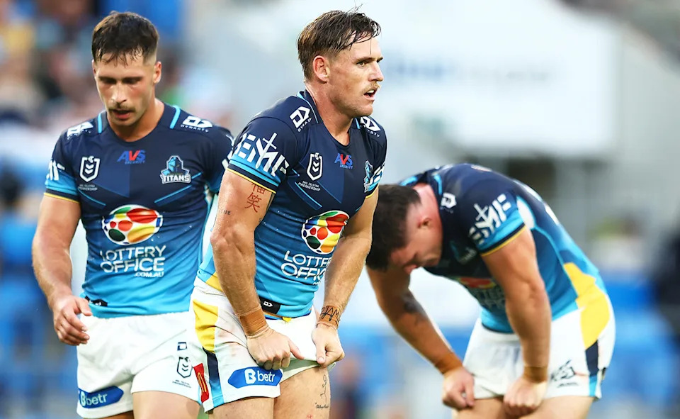 AJ Brimson in action for the Gold Coast Titans.