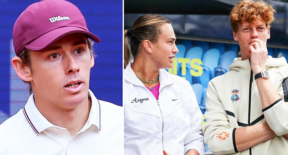 Alex de Minaur, Aryna Sabalenka and Jannik Sinner.