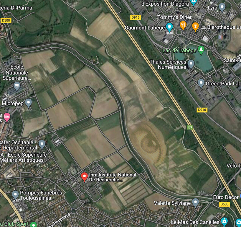 simulation of artwork view from Google Maps in July 2026