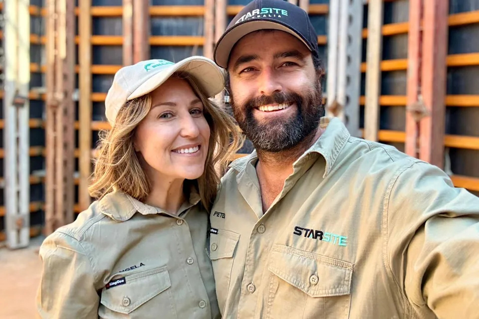 Co-founders of Starsite, Angela Teale and her husband, Peter.