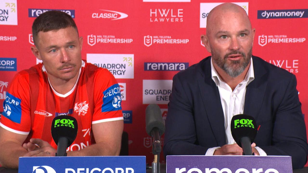 Dean Young says Dragons are improving, slams outside backs in press conference, Knights defeat Dragons, match report rugby league news