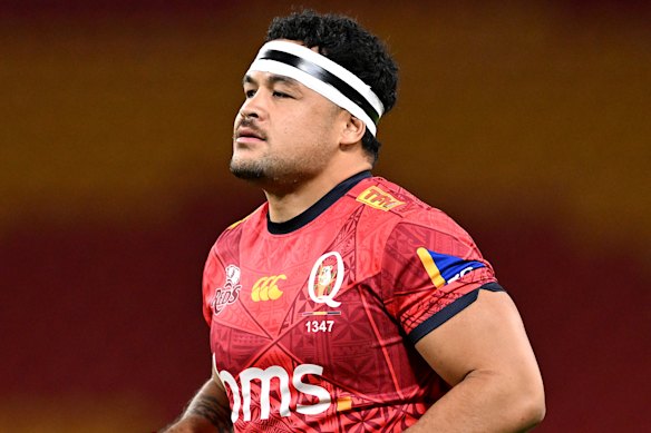 Hunter Paisami at Suncorp Stadium on Friday night.