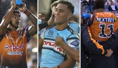Cronulla Sharks score 50 points against Wests Tigers, Adam Doueihi and Samuela Fainu injured