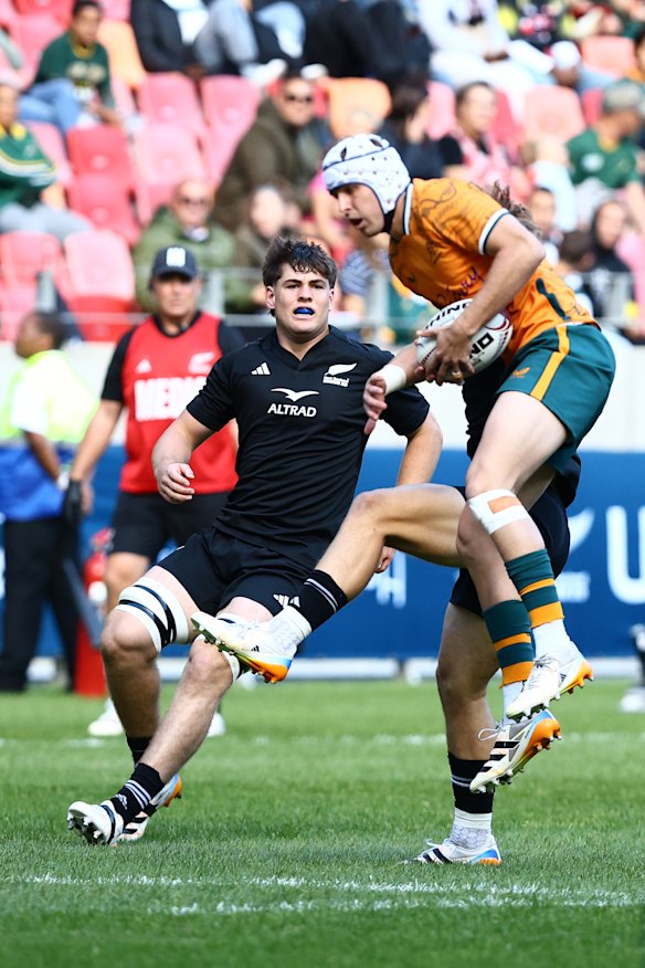 Finn Mackay in action during the under-20 Rugby Championship match against New Zealand.
