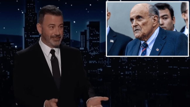 Jimmy Kimmel joked about ex-New York City Mayor Rudy Giuliani being in ‘the grave’ before hospitalization