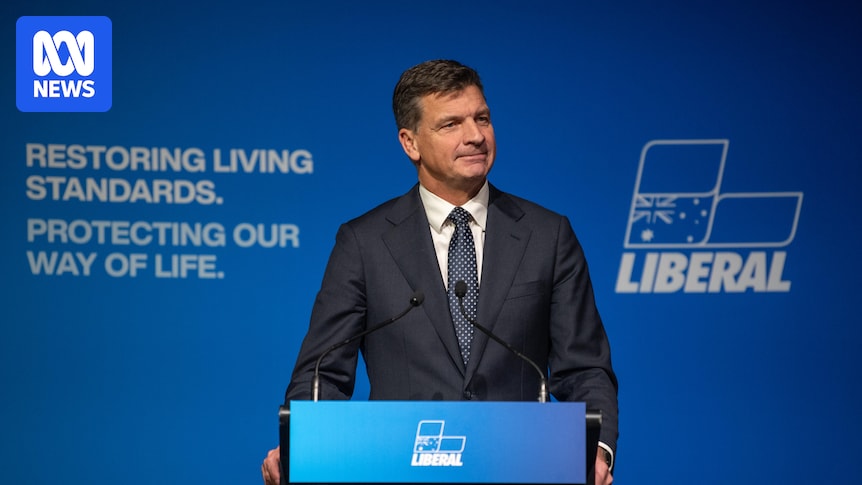 Angus Taylor draws 'battle lines' against Labor in key Liberal Party address
