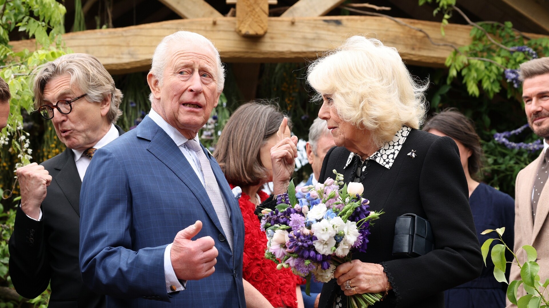 King Charles 'in his element' as he and the Queen visit star-studded flower show