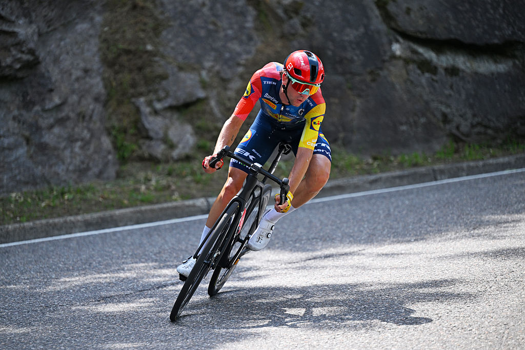 CARI, SWITZERLAND - MAY 26: Giulio Ciccone of Italy and Team Lidl - Trek competes during the 109th Giro d&amp;apos;Italia 2026, Stage 16 a 113km stage from Bellinzona to Cari 1645m / #UCIWT / on May 26, 2026 in Cari, Switzerland. (Photo by Tim de Waele/Getty Images)