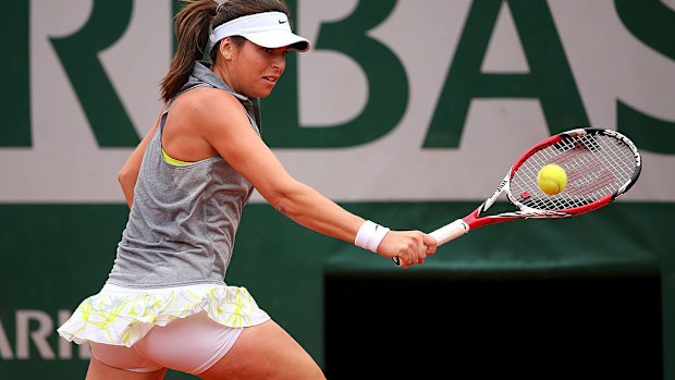 Ajla Tomljanovic at the French Open at Roland Garros.