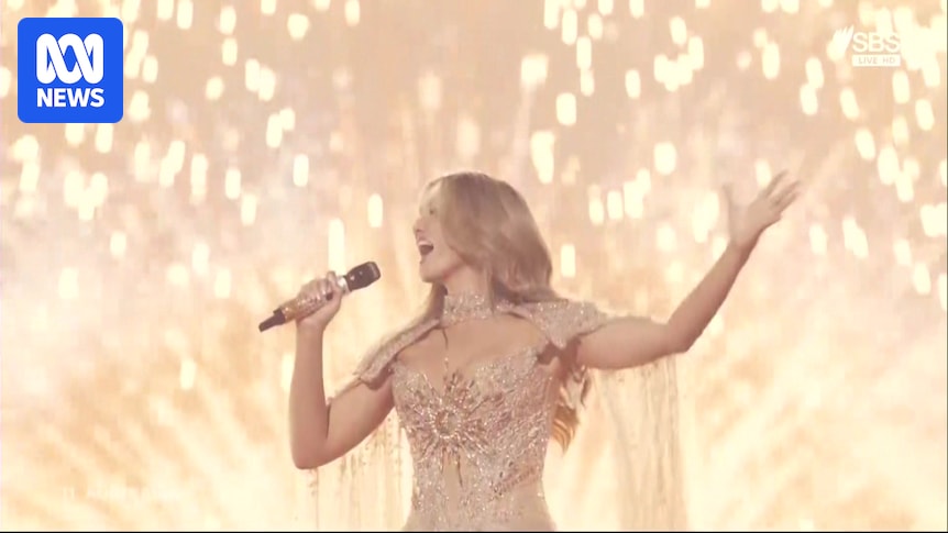 VIDEO: Delta Goodrem performs at Eurovision semifinals - Australian Broadcasting Corporation
