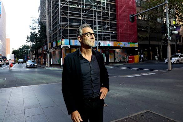 Philip Vivian of Bates Smart outside the soon-to-be-converted old Bank of China offices on York Street, Wynard.  