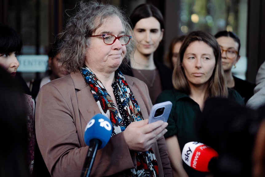 Roxanne Tickle outside the Federal Court of Australia in Sydney
