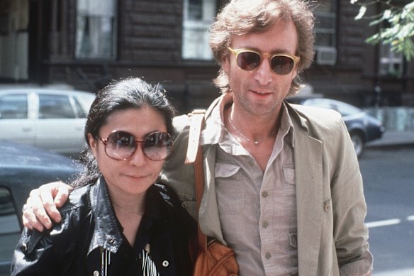 John Lennon and Yoko Ono in New York, 1980.