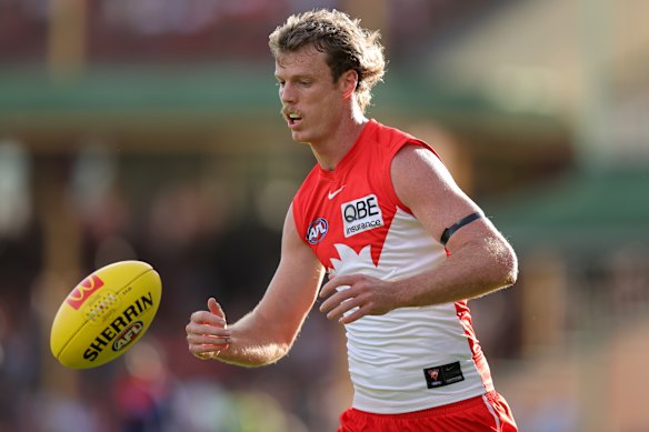 Nick Blakey’s dash off half-back is a weapon for the Swans.