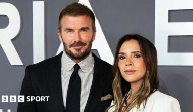 David and Victoria Beckham at the Victoria Beckham World Premiere in London in October 2025