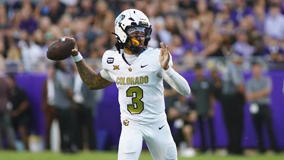 Colorado Buffaloes quarterback Kaidon Salter against the TCU Horned Frogs during the first half at Amon G. Carter Stadium.Raymond Carlin III-Imagn Images