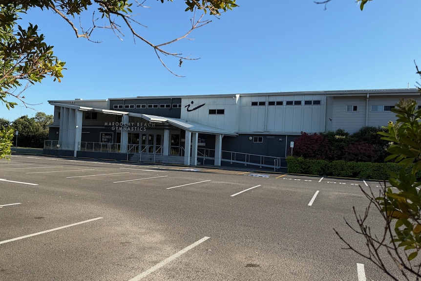 Gymnastic building and car park.