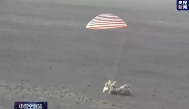 Shenzhou-22 return capsule touches down, astronauts all sound