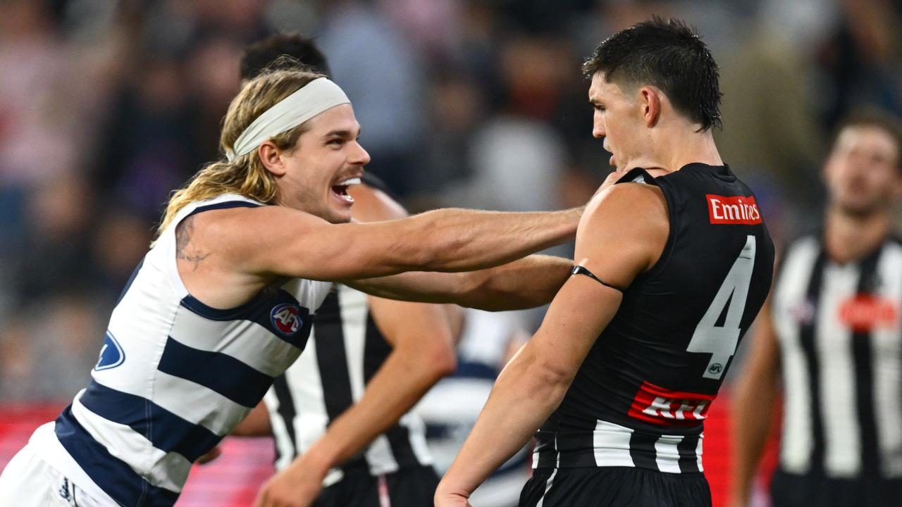 Geelong Cats v Collingwood Magpies preview, rivalry, Bailey Smith dig at Western Bulldogs, Oisin Mullin tagging Nick Daicos, Scott Pendlebury, latest news