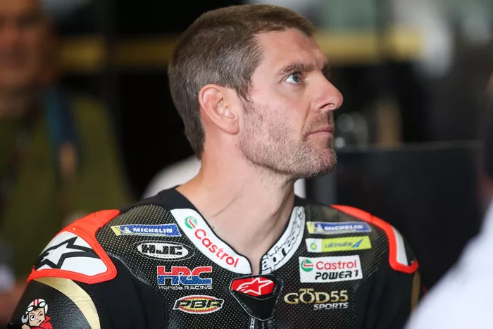 Cal Crutchlow, Team LCR Honda, in the garage.