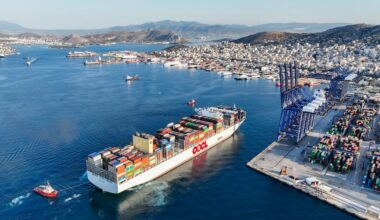 Cargo ship, Piraeus port, Greece