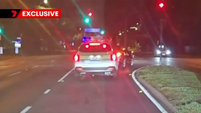The driver was eventually pulled over by police.