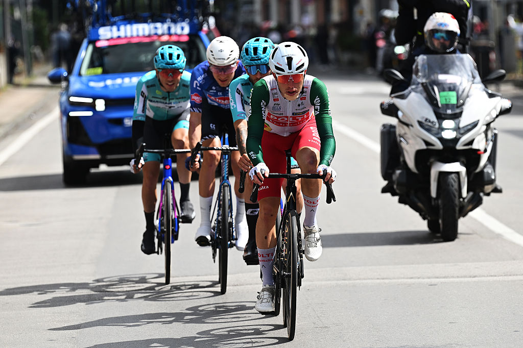 Mattia Bais of Italy and Team Polti VisitMalta competes in the breakaway during the 109th Giro d'Italia 2026