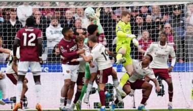 Football lawmakers set to review grappling at corners after West Ham-Arsenal VAR controversy