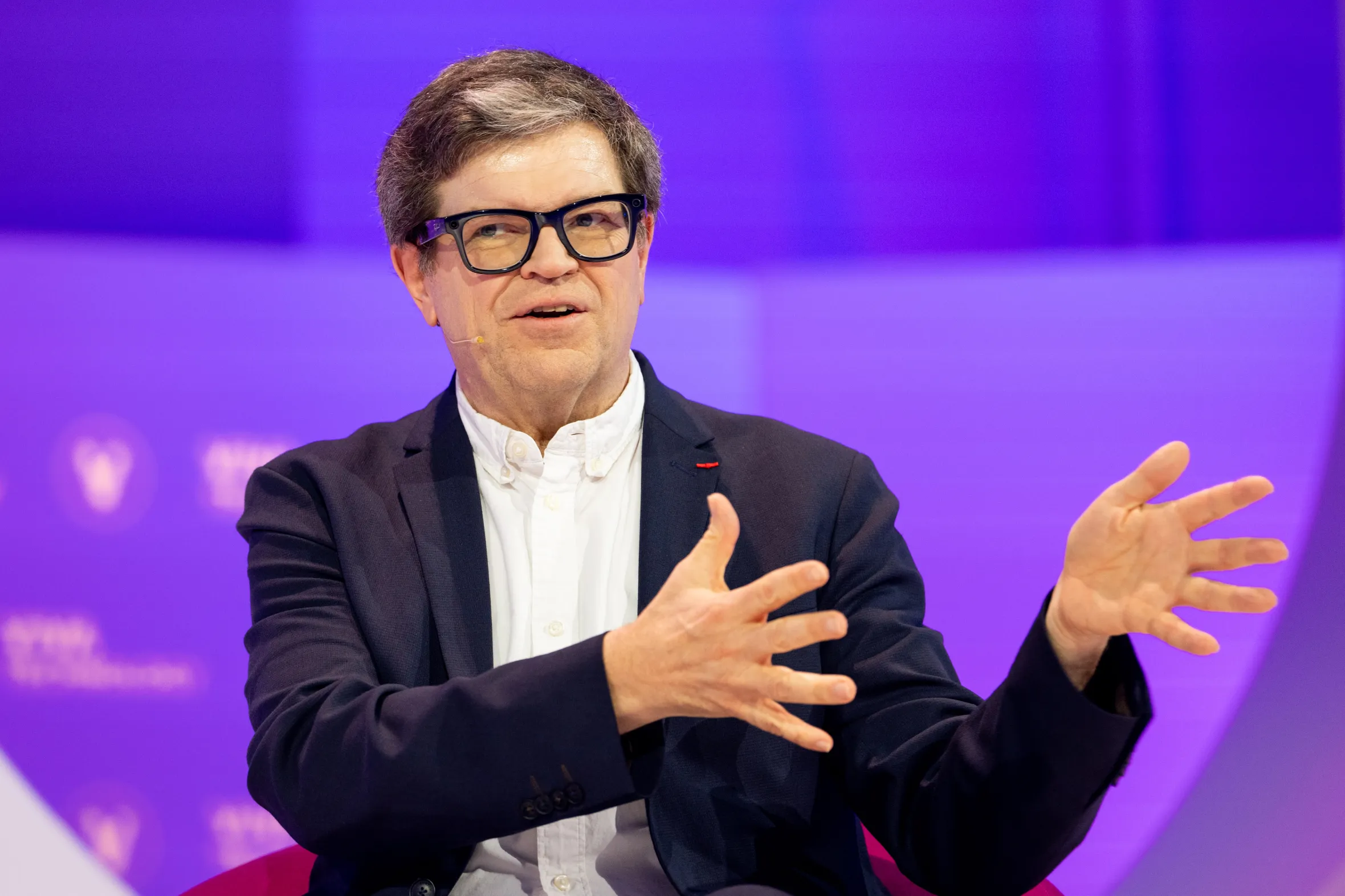 Yann LeCun, chief AI scientist at Meta Platforms Inc., speaking at the VivaTech conference.