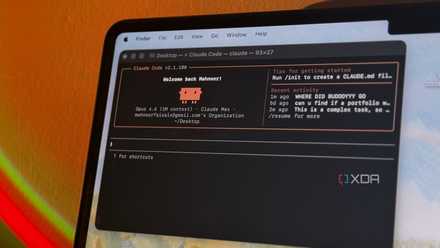 claude code terminal window on mac laptop displaying welcome message and recent activity