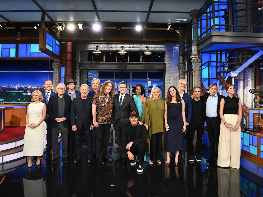 Stephen Colbert alongside 'Late Show' guests