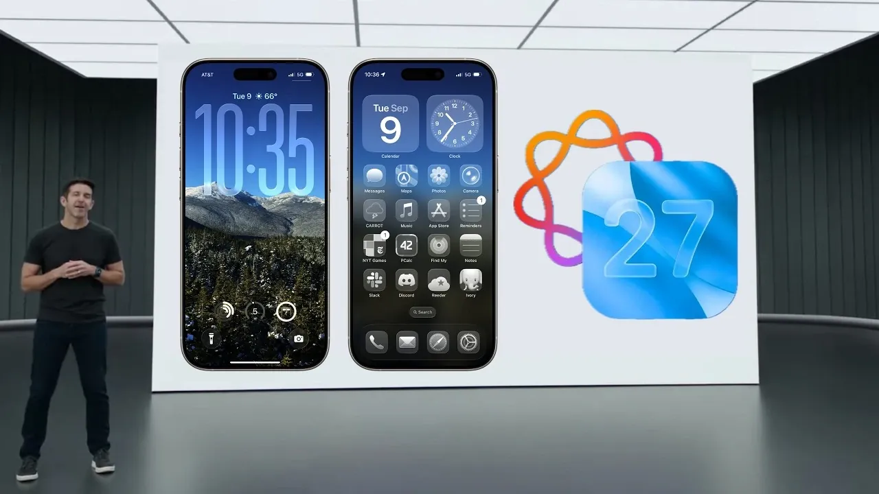 An iPhone displaying the new natural language voice control interface.